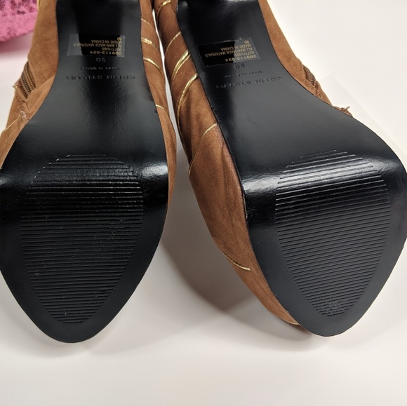 Colin Stuart High Heel Peep Toe Booties - Picture 6 of 8